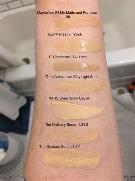 the ordinary foundation shade comparison.